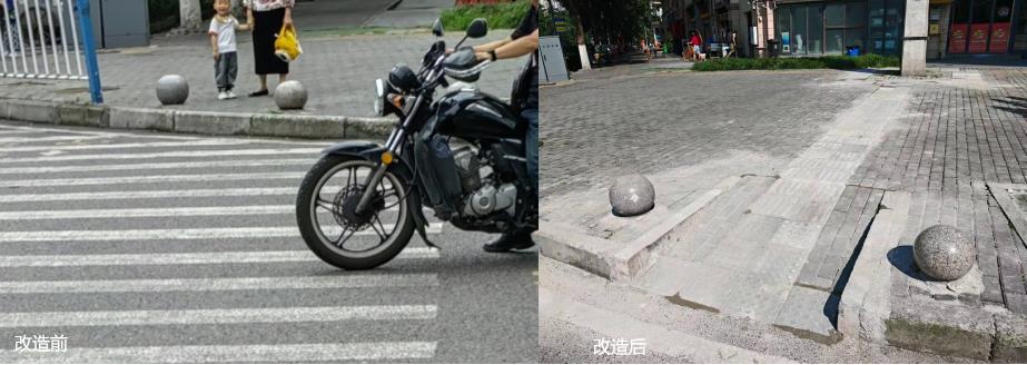 Comparison chart before and after barrier-free transformation